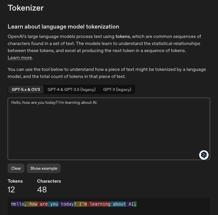 英文Token分词示例